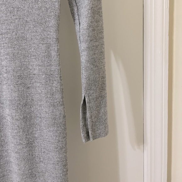 Topshop Wrapped Rib Midi Sweater Dress in Grey size 2 - Picture 8 of 11